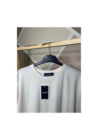 Mfz Giyim Lacivert - Beyaz - Krem Renk 3'lü Bisiklet Yaka Erkek T-shirt Lacivert-beyaz-krem