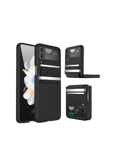 Samsung Galaxy Z Flip 3 Kılıf Belt Flip Kapak - Siyah