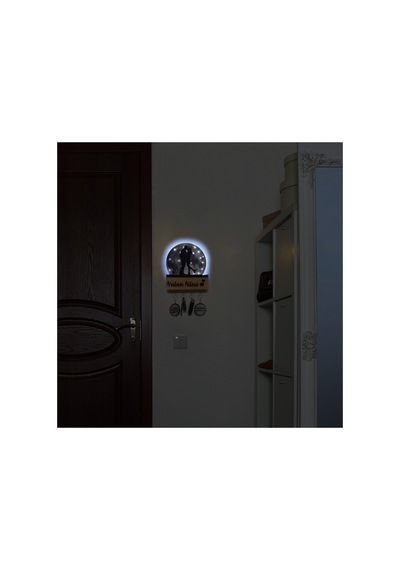 Led Işıklı Pleksi Dolunay Kişiselleştirilebilir Biblo Ametist Öpüşen Sevgili Anahtar Askılığı Gri - 737347088 Gri