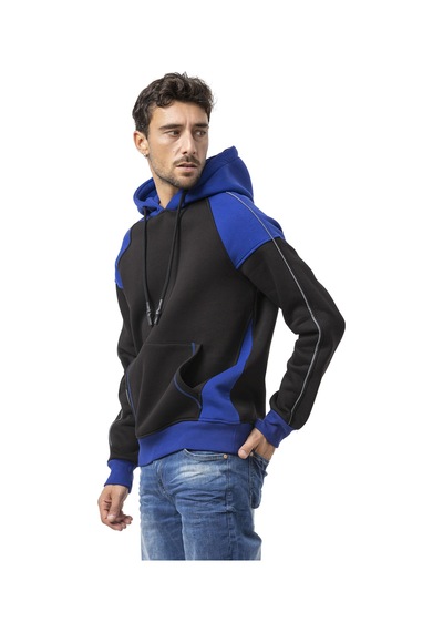 Cipo & Baxx Cl591 Erkek Hoodie Sweatjacket Fermuarlı, Kapüşonlu, Modern Baskılı Sweatshirt Siyah