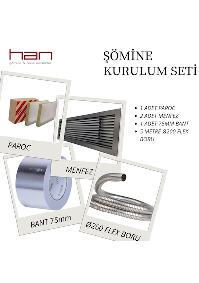 Echatech Şömine Kurulum Seti 2