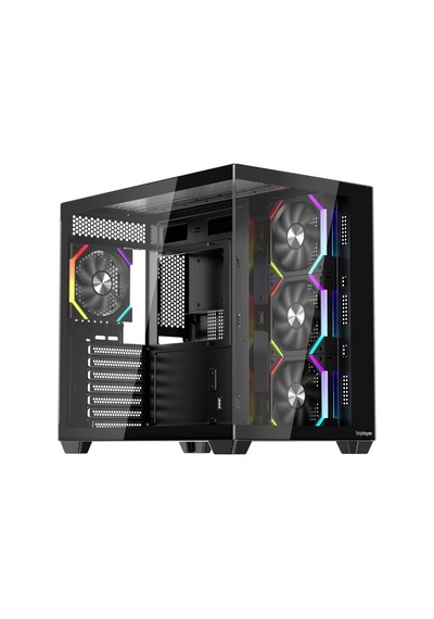 1st Player Bv7 Siyah Ack 750w 80+ Bronze Argb 4x12cm Fan Panoramik Temperli Cam Usb 3.0 Atx Kasa