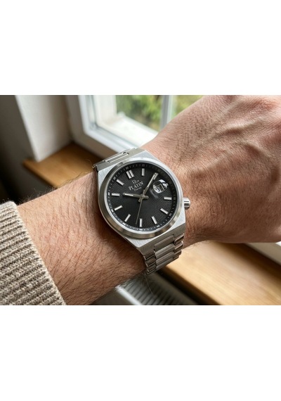 Platin Gümüş Çelik Kordon Erkek Kol Saati Pl-1277ga-a2
