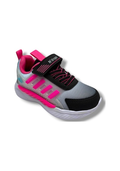Ndrops 023-26 Anorak Anatomik Kız Çocuk Sneaker Siyah Fuşya 26-30 Siyah