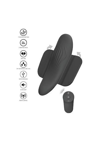 Toyjoy Kalli Külot Vibratör Slip Vibratör - Silikon, Siyah