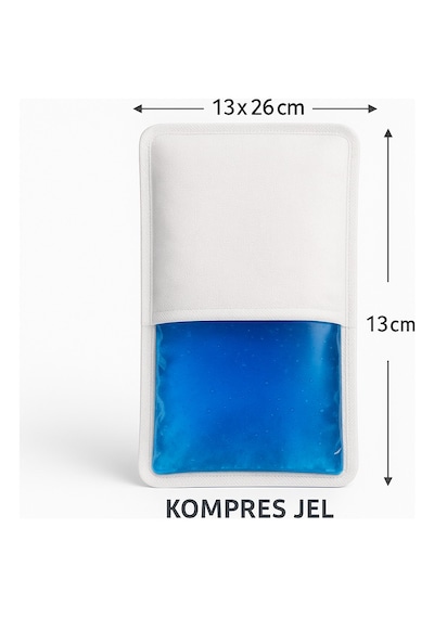 Aqua Soğuk Sıcak Kompres Jel Buz Torbası Kılıflı 13x26 Cm Tekrar Kullanılabilir Terfomor Sıcak & Soğuk Jel Kompres Ped