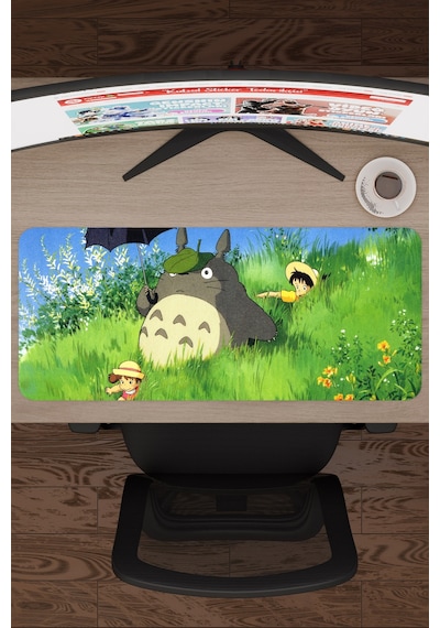 Totoro Anime V5 - 70x30 Xl Gaming Kauçuk Kaymaz Taban Mouse Pad Fare Altlığı