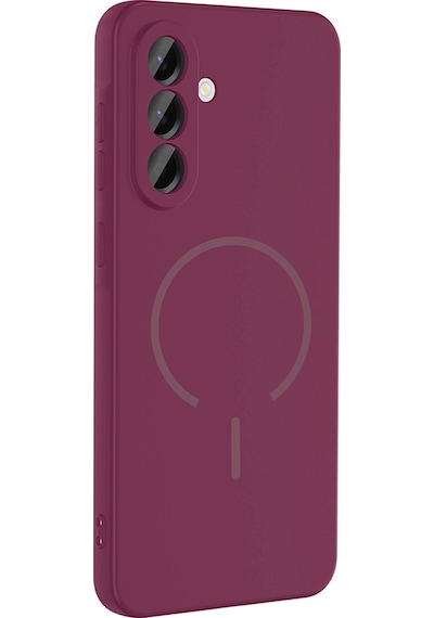 More Tr Samsung Uyumlu Galaxy A26 Kılıf M-safe Şarj Özellikli Mtr Meta Kapak - Mürdüm