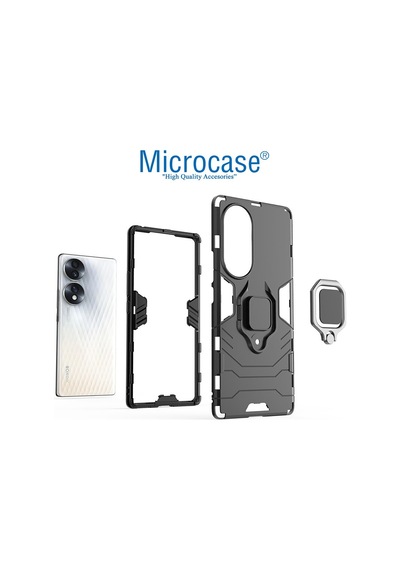 Microcase Honor 70 Batman Serisi Yüzük Standlı Armor Kılıf-Al3349