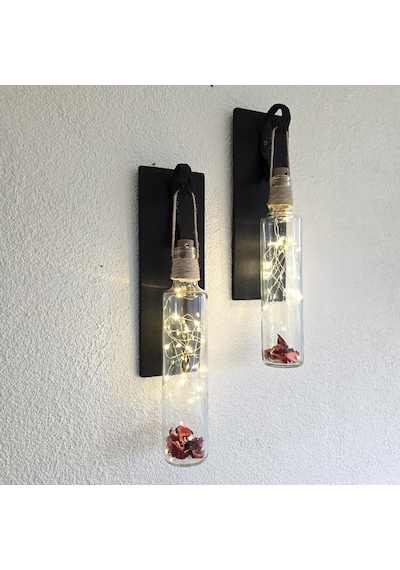 Led Işıklı, Mat Siyah Renkli Duvar Aplik, 2’Li Set