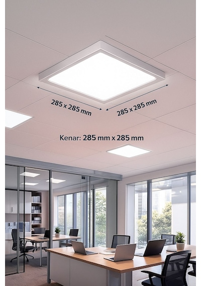 Venso 24w Kare Sıva Üstü Led Panel 3000k Gün Işığı Sarı Işık
