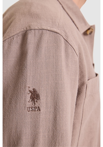 U.s. Polo Assn. Erkek Kahverengi Gömlek Desenli 50324763-vr029