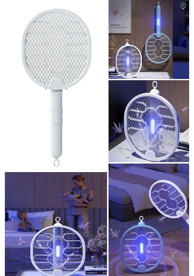 Hepohep Sinek Öldürücü Masaüstü Olabilen Katlanabilir Şarjlı Sinek Raketi 5w 400mah