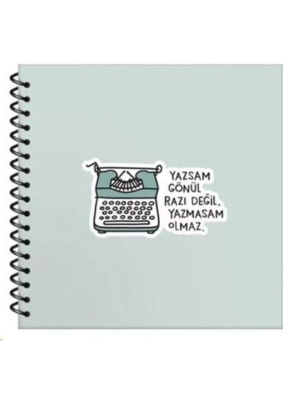 Keskin Color Hisli Şeyler 16x15 Çizgili Defter Yazsan Gönül Razı Değil Yazmasam Olmaz