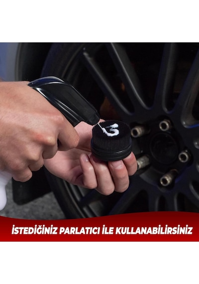 Sogud Araba Lastik Parlatıcı Aplikatör Fırçası Ergonomik Tutma Saplı, Lastik Parlatma Süngeri Standart