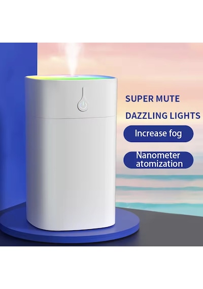 Led Işıklı Ultrasonik Hava Nemlendirici 400 Ml Sessiz Usb Aromaterapi Humidifier Ev Ofis Araç