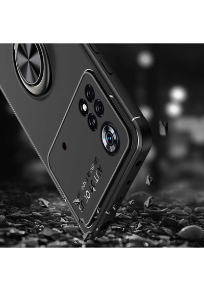 Xiaomi Poco X4 Pro 5G Kılıf Yüzüklü Magnetli Ravel Case Kapak