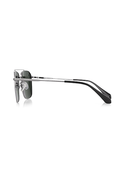Daniel Klein Dk3284-2 Dikdörtgen Slim Line Yeşil Polarize Camlı Erkek Güneş Gözlüğü 53-20-145 Metalik Gri