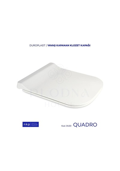 Kare Duroplast Quadro Yavaş Kapanan Klozet Kapağı
