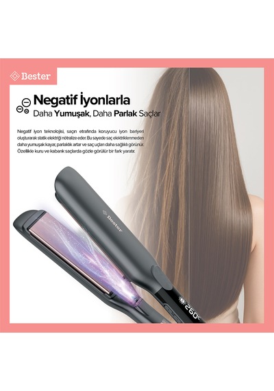 Bester S9100 Proluxe Flexstyle 45mm Geniş Plakalı Saç Düzleştirici