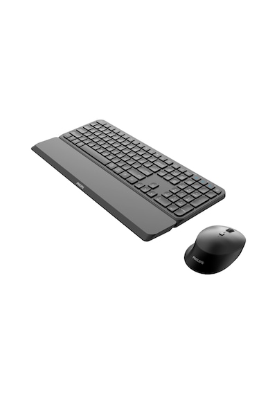 Phılıps Spt6607b, Siyah, Türkçe Q, 2.4ghz Ve Bluetooth Kablosuz, Bilek Destekli, Multimedya Klavye Mouse Set Lazer