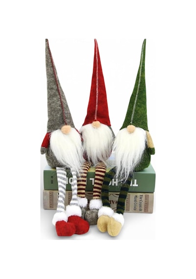 1 Adet 35 Cm Uzun Şapkalı Gnome Tomte Şans Cücesi Yılbaşı Süsü Parti Dekorasyon Süs, Kırmızı Standart
