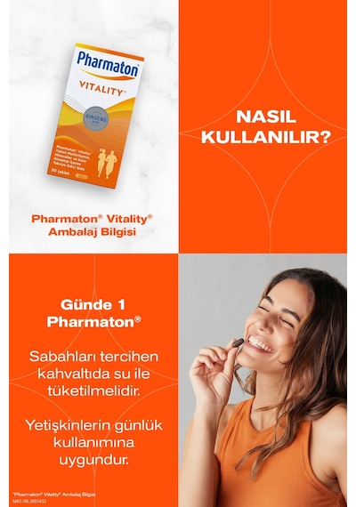 Pharmaton Vitality 60 Tablet & Vitality 30 Tablet Ikili Avantaj Paketi