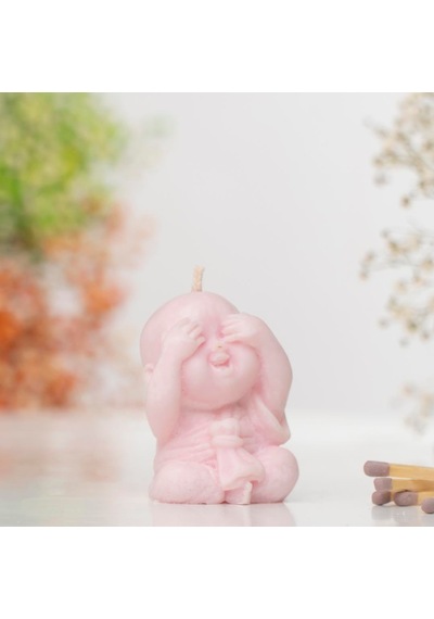 Görmedim Buddha Temalı Soya Wax Mum Pembe