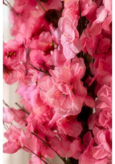 Pembe Japon Bahar Dalı Yapay Ağaç - 100 Cm Beyaz