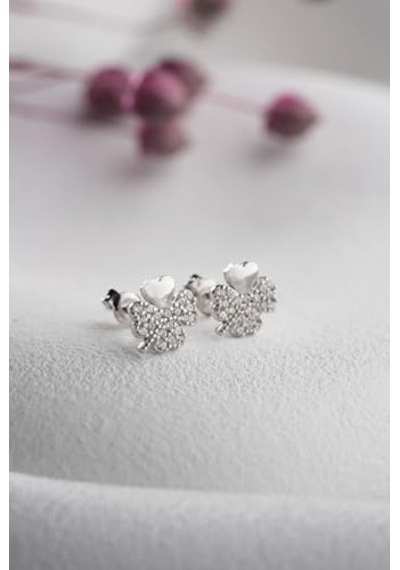 925 Ayar Gümüş Rodyumlu Minimal Zeytin Dalı Tragus Piercing Küpe Diğer