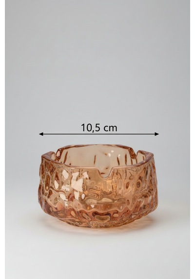 10,5 Cm Cam Küllük Bal Rengi Modern Ve Dekoratif Ev Ve Ofis İçin Tasarım