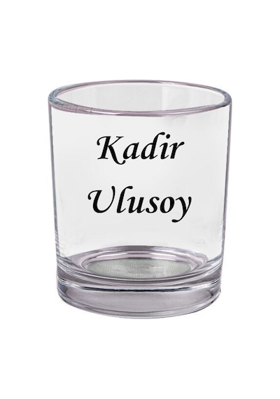 Kişiye Özel İsimli Viski Bardağı Soyisim Yazılı Özel Tasarım Cam Bardak Renkli