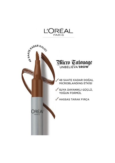 L'Oreal Paris Unbelieva Brow Micro Tatouage Kaş Kalemi 109 Ebony