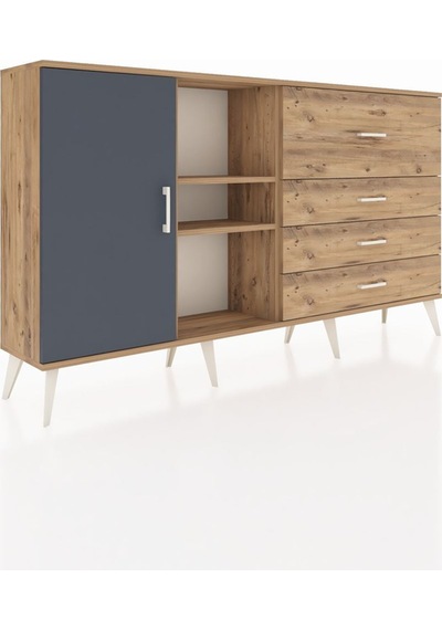Arges Konsol 4 Raflı 4 Çekmeceli Tek Kapaklı 176x30x99 Çam-antrasit/çam Antrasıt/atlas Çam - Atlas Çam Arges Konsol 4 Raflı 4 Çekmeceli Tek Kapaklı 176x30x99 Çam-antrasit/çam Antrasıt/atlas Çam - Atlas Çam
