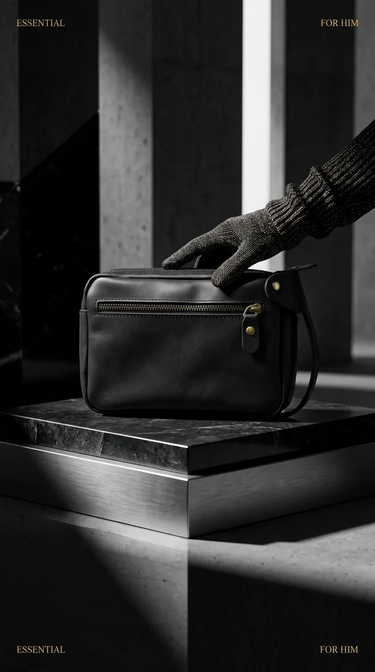 Natayleather %100 Hakiki Deri Erkek El Çantası Elde Taşımalı Portföyü Ve Kasatipi Çanta 20x15 Cm siyah