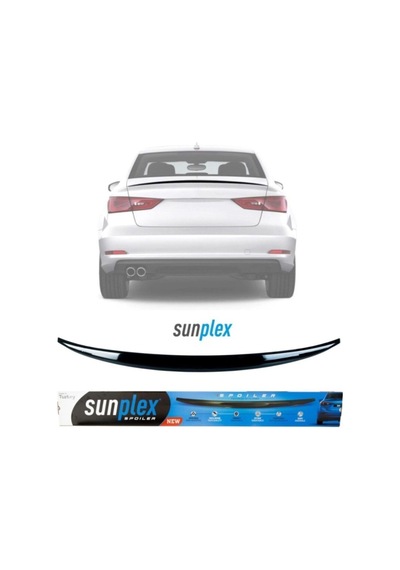 Mega Oto Market Audi A3 Sedan Bagaj Üstü Spoiler Piano Black Enjeksiyon Baskı 2013-2019 Uyumlu