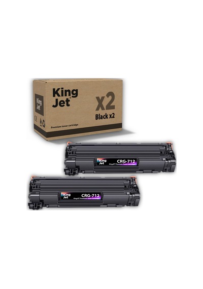 Kingjet Canon Uyumlu Crg-712 Standart Kapasiteli 2'li Paket Çipli Uyumlu Toneri Lbp3010b