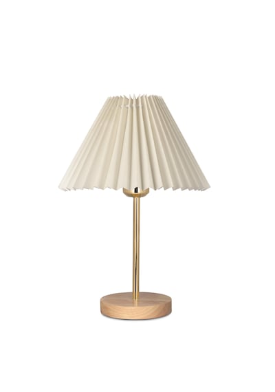 Homing Lotus Ahşap Taban Abajur 241938 Krem