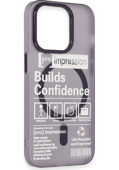 Newface - 876 - Apple iPhone Uyumlu 14 Pro Kılıf Apollo Magneticsafe Desenli Kapak - Apollo Mor - Aconcept - - 6