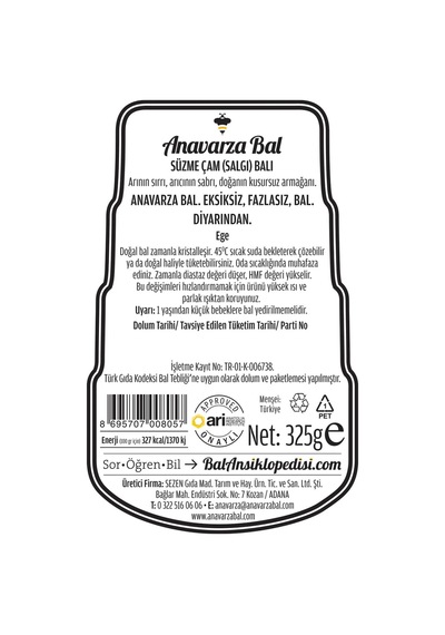 Akıllı Kapak Çam Balı 325 Gr