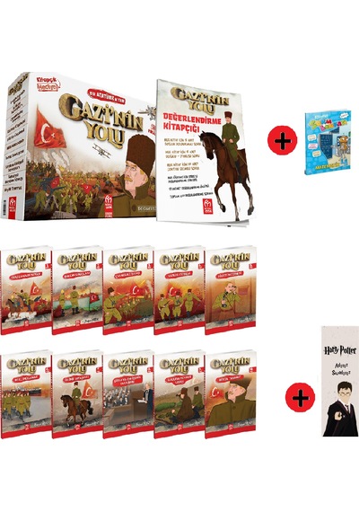 4. Sınıf Hikaye Kitabı Seti Model Yayınları Gazi'nin Yolu + 4. Sınıf Test Kitabı + Kişiye Özel İsimli Harry Potter Kitap Ayracı