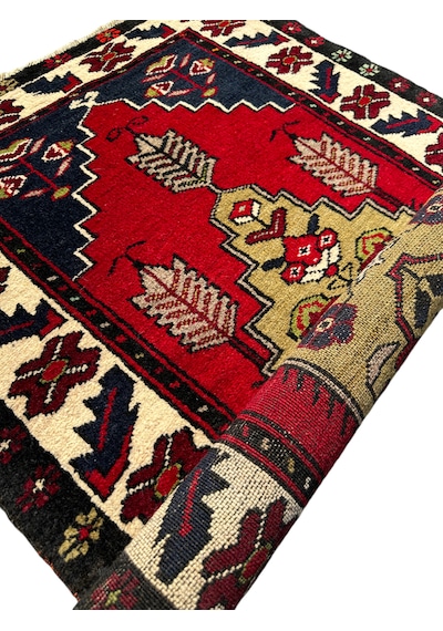 El Dokuma Sıfır Kök Boya Seccade 85x115 Yün Namazlık