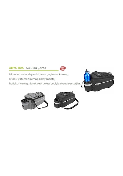 Forte Gt Xbyc 804 Cepli İmpertex Kumaş Bisiklet Çantası Bagaj Üst Gri