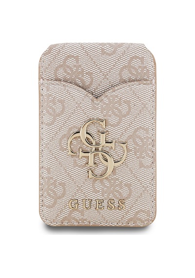 Guess Aynalı Magnetik Kartlık Metal Büyük 4g Logolu Ve Standlı Pembe