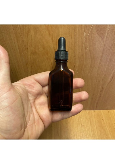 30 Ml Siyah Plastik Kapaklı Yassı Amber Cam Damlalıklı Şişe , 30