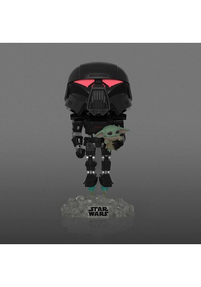 Funko Pop Figür Star Wars Mandalorian Dark Trooper With Child Glow Special Edition 58286