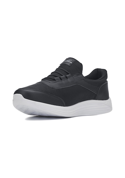 Günlük Erkek Yetişkin Sneaker Büyük Numara Spor Ayakkabı Lastik Bağcıklı Rahat Esnek 110c Siyah - Beyaz