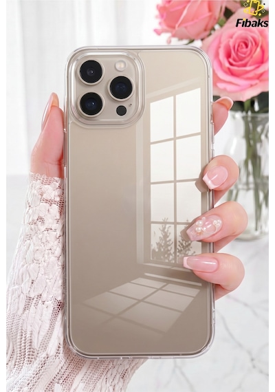 Fibaks iPhone 16 Pro Uyumlu Kılıf Renksiz Şeffaf Yumuşak Ince Esnek Silikon Kapak