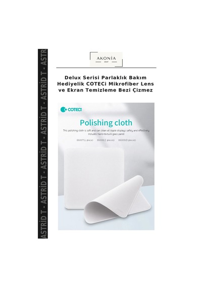 Delux Serisi Parlaklık Bakım Hediyelik Coteci Mikrofiber Lens Ve Ekran Temizleme Bezi Çizmez