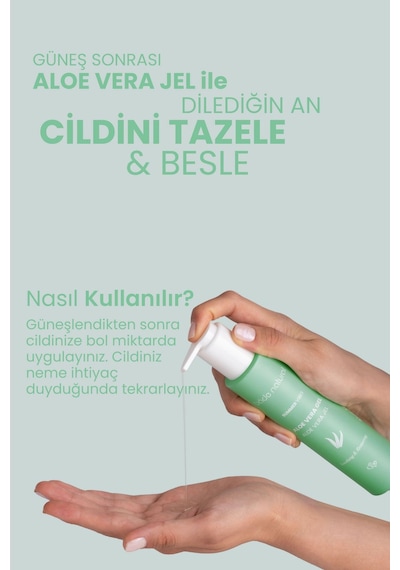 Bade Natural Aloe Vera Jel Güneş Sonrası Nemlendirici %100 Doğal 100 ML